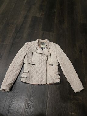 Quilted Light Pink Women's Moto Jacket